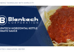 Close-up of [type of sauce, e.g., rich tomato sauce] made using a Blentech Horizontal Kettle.